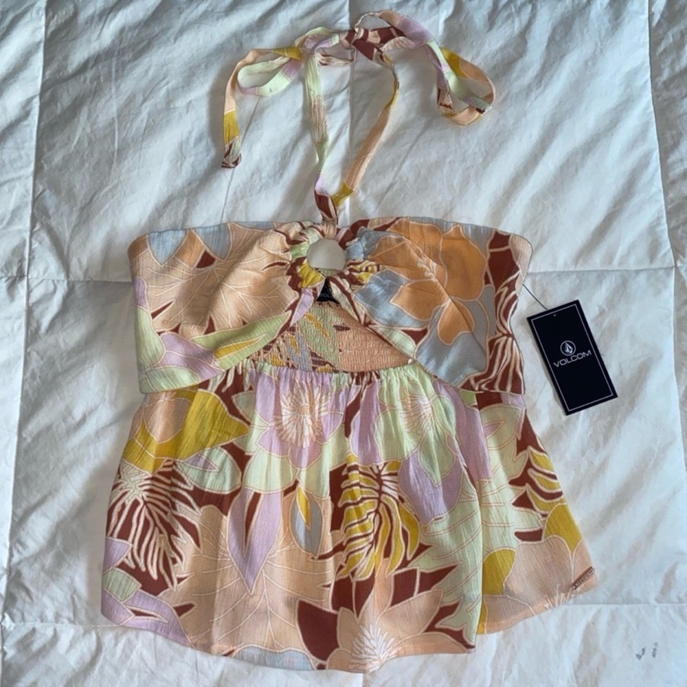 NWT Volcom Oh Lei Halter Top